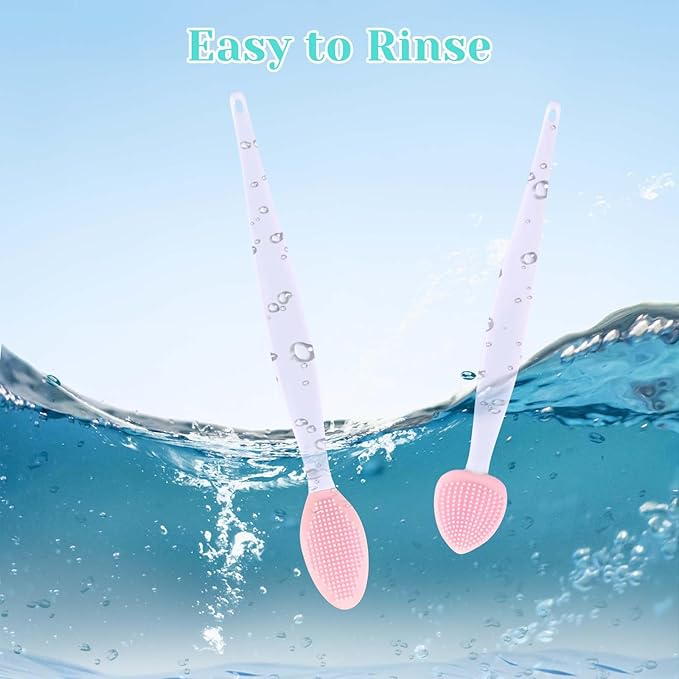 JJUNW 4Pcs Cat Acne Chin Treatment, Cat Acne Brush Set, Black Seed Exfoliating Brush, Dual Sided Silicone Cat Brush, for Cats Chin Acne and Blackhead Exfoliation