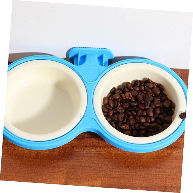 Sosoport 1pc Hanging Pet Double Bowls Dual Feeder for Cats and Dogs Convenient Design for Easy Feeding and Watering for Cage Use