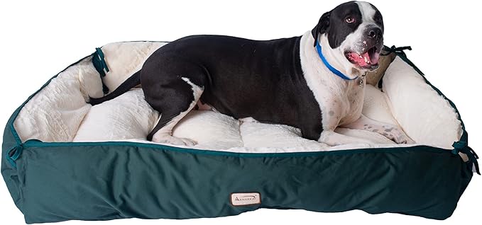Armarkat Pet Bed 64-Inch by 50-Inch D04HML/MB-Xtra Large, Green & Ivory