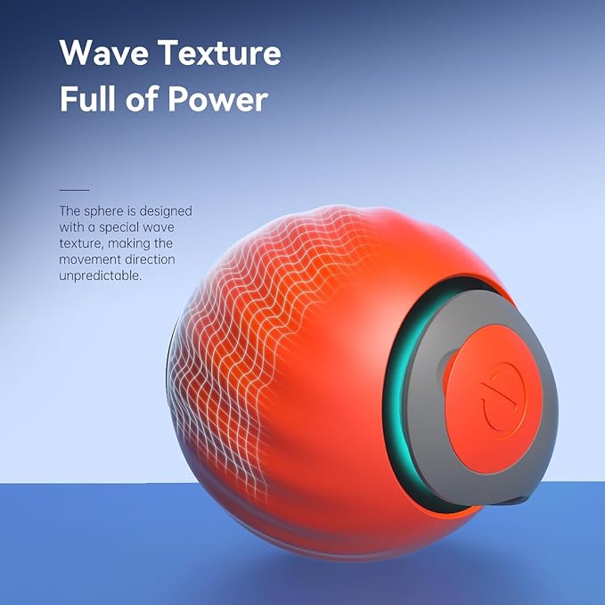 Petgravity Speedy Sprint Ball Toy for Cat Type-C Rechargeable Interactive Cats Toy (Blue+Orange)