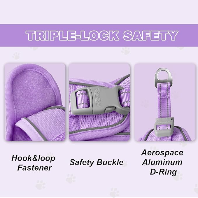 Cat Harness and Leash Set,Escape Proof Kitten Harness,Step in Adjustable Soft Lightweight,Easy Control,Reflective Strips Comfortable for Walking Travel(Violet Purple,XXS)