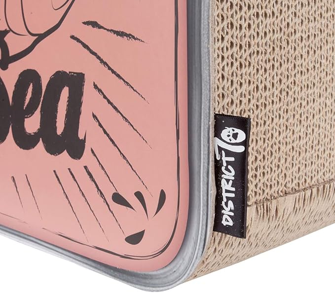 District 70 Sardine Cardboard Cat Scratcher, 60 x 30 x 30 cm, Pink