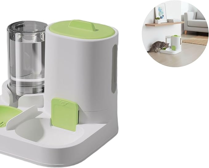 Automatic Pet Feeder and Water Dispenser for Cats and Dogs with Large Capacity Food Water Station