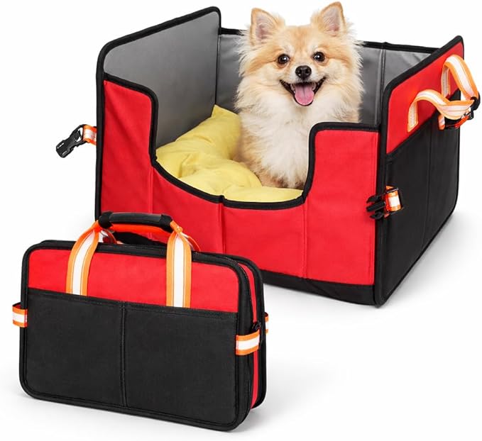 Pet Life ® 'Travel-Nest' Innovative Portable Travel Folding or Collapsible Cat and Dog Bed with Carrying Handle