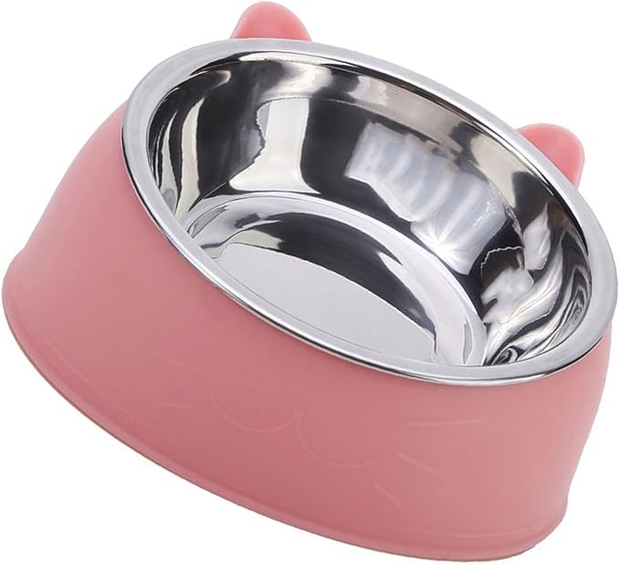 Relief Neck Pressure Cat Feeding Bowl Space Saving Neck Protected Eating Watering Bowl for Feeding