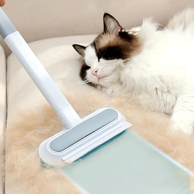Pet Hair Remover – 4-in-1 Reusable Dog & Cat Hair Removal Tool, Standard Handle (17.7"), 2-Pack (Value Set), No-Bend Lint Brush for Furniture, Couch, Carpet, Car Seats & Window Screens