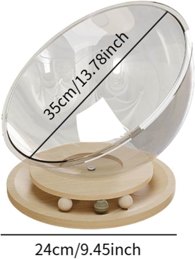 Space Capsule Cat Bed Pet Furniture Easy Cleaning Universal Small Pets Activity Centre Sleeping Nest Toy- Solid Wood L