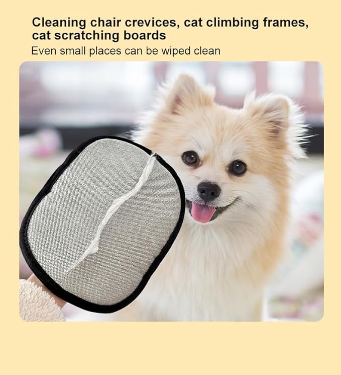 AllNOneStop Pet Hair Removal Glove for Cats &Dogs - Gentle Deshedding Grooming Mitt, Reusable Hair Remover for Furniture and Clothes
