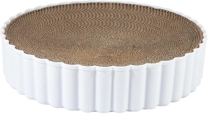 Cat Scratcher Cardboard,Cat Scratching Lounge Bed,Furniture Protection nest Cat Scratch Pad, Cat Cardboard Pad for Indoor Cats Training, White