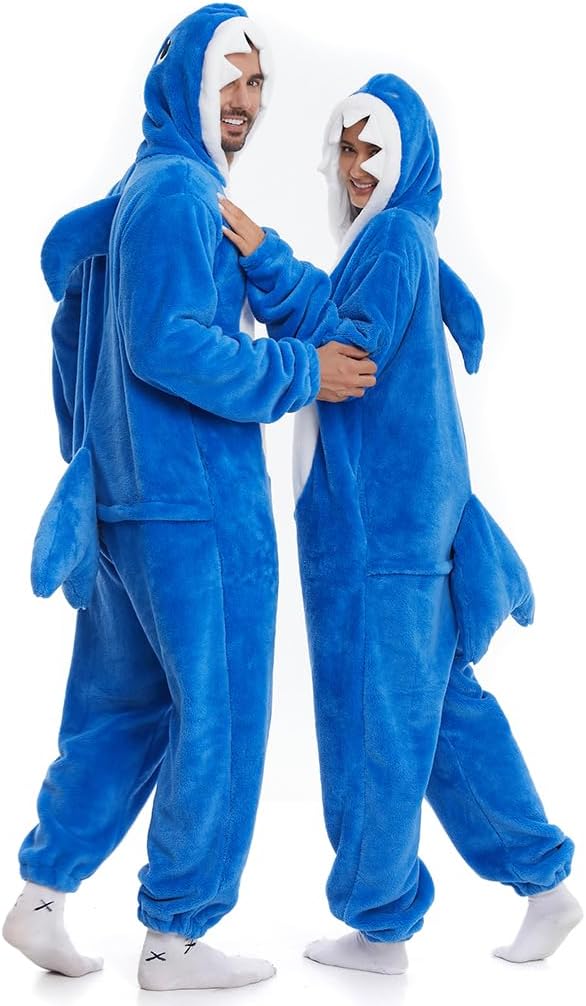 HSCTEK Fuzzy Teddy Fleece Adult Onesies Pajamas - Teen Long Sleeve Zip Up Hooded Blanket Sleep - One Piece Costume