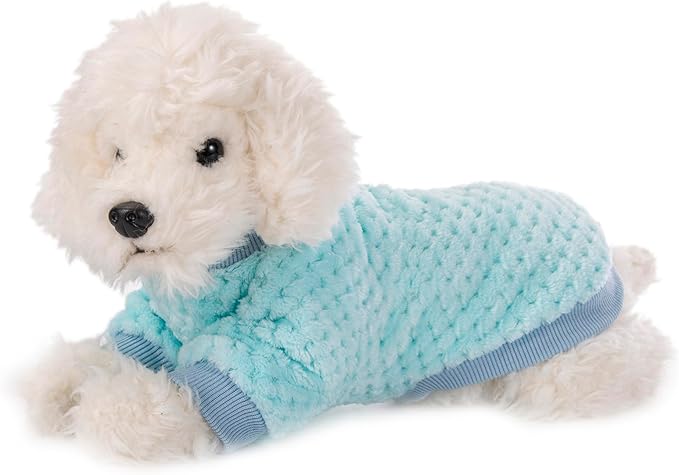 Dog Sweater, 3 Pack Dog Sweaters for Small Medium Dogs or Cat, Warm Soft Flannel Pet Clothes for Dogs Girl or Boy, Dog Shirt Coat Jacket (X-Large, Grey+Navy+Sky Blue)