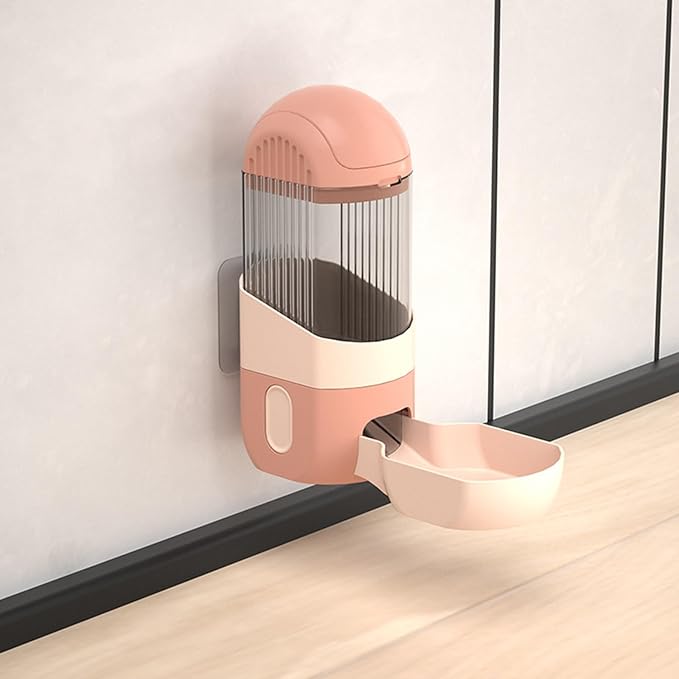 XISAOK Cat Water Feeder Cat Feeding Watering Feeder Cat Water Dispenser Cat Automatic Feeder and Water Cage Mount