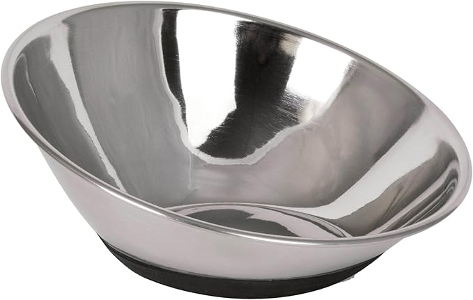 Our Pets Tilt A Bowl Stainless Steel Sloped Style Dog Bowl for Easy Feeding, Small, 5.9 x 6 x 2.3
