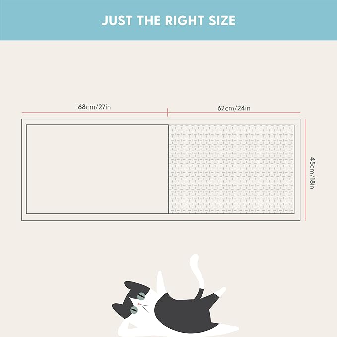 The Cat Ladies Cat Scratch Furniture Protector Mat - Couch Protector from Claws - Anti Scratch Furniture Protectors from Cats Scratching - Sisal Scratcher Pad - Couch Cover Carpet - Grey