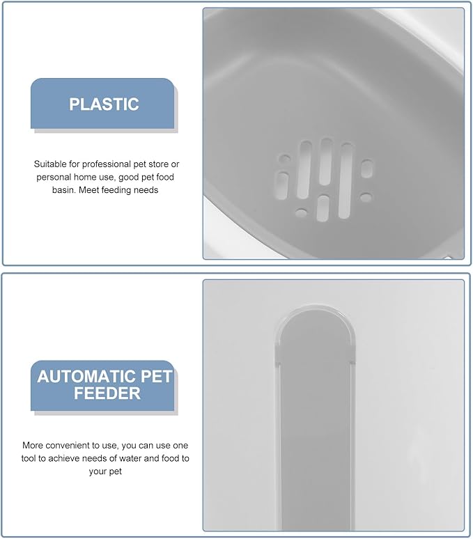Garneck Automatic Pet Feeder with Water Bowl Large Capacity Dry and Wet Food Separation Anti-Skid Dog Water Dispenser Cage Cat Feeder for Puppies and Cats