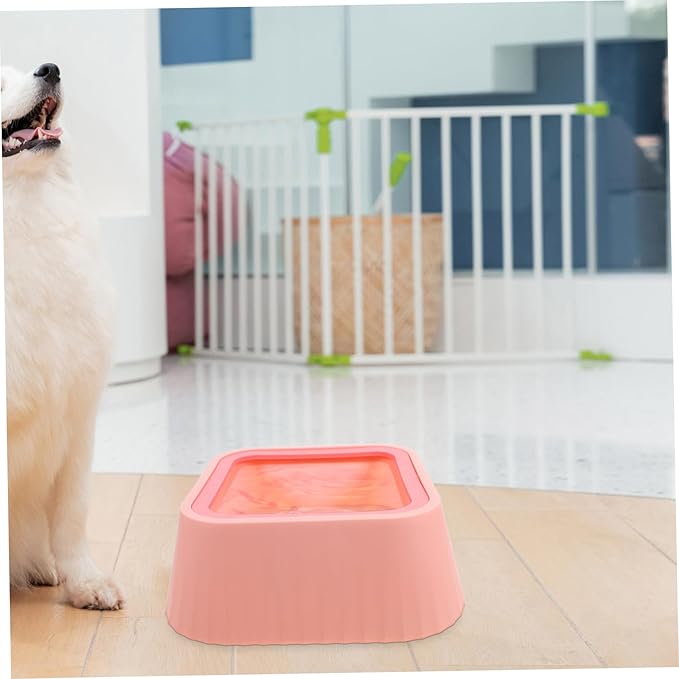 POPETPOP Cat and Dog Water Bowl No Spill Splash Floating Design Abs Material for Cats Small Dogs Puppy Water Bowl