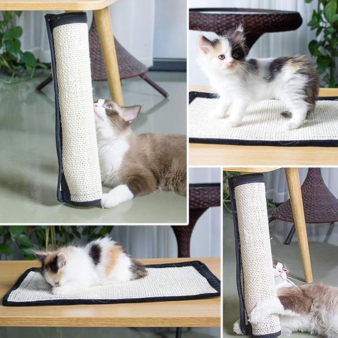 Natural Sisal Cat Scratching Pad & Furniture Protectors - Cat Scratcher Mat for Sofa, Couch, Chair & Wall Carpets