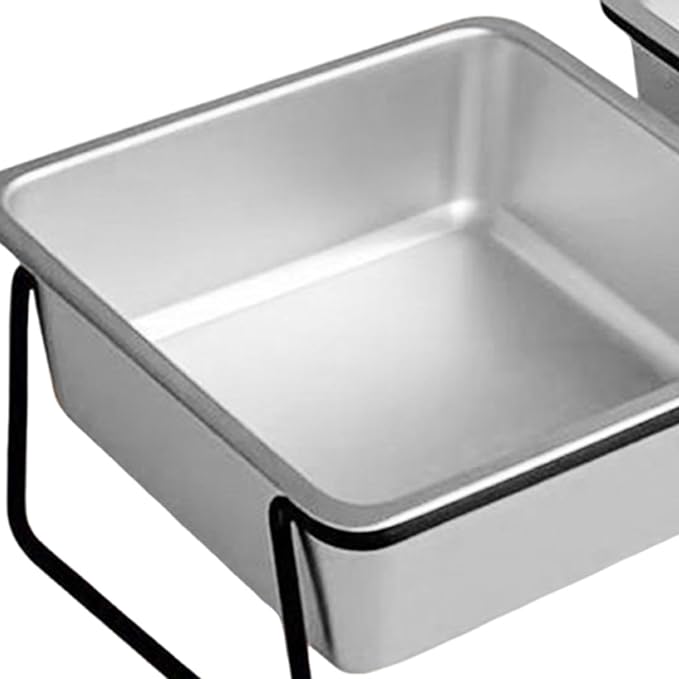 Elevated Pet Bowl Watering and Feeding with Stand Large Ergonomic Tilted Pet Snack Container Anti Vomiting for Small Dogs, Double