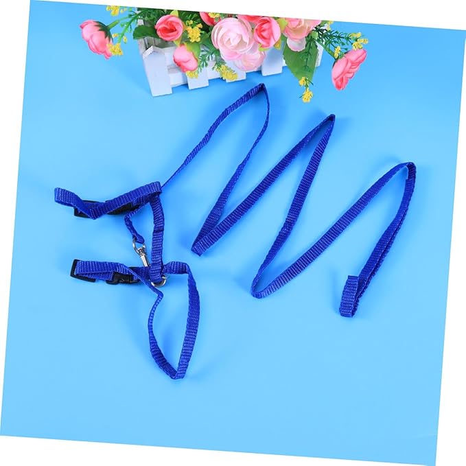 Pet Cat Harness and Leash Nylon Cat Collar with Traction Rope for Safe Outdoor Exploration Lightweight and Comfortable for Kittens Blue