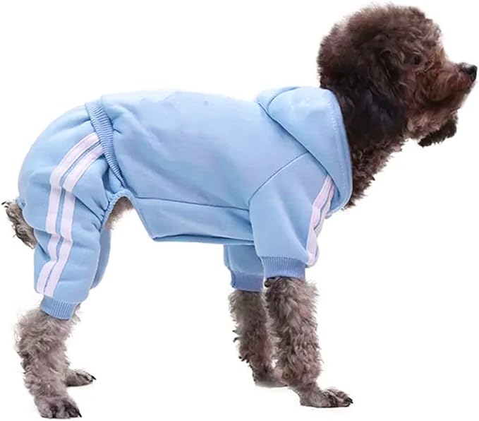 Puppy Dog Winter Wear: Hoodie, Sweater, Fleece Sweatshirt, Cat Apparel - Cotton, Small-Medium, 4 Legs, Boy Dog