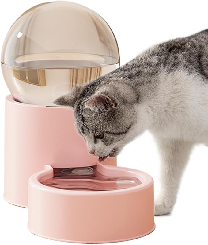 Automatic Pet Feeder - 26x16x14cm Dog Auto Feeding Bowl | Pet Food and Water Device | Large Capacity Puppy Water Dispenser | for Home Vacation Indoor Living Room Travel Weekend Trip Backyard