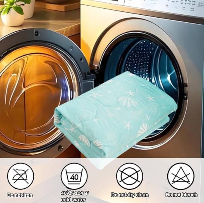BAMY Cat Cooling Blanket Summer Dog Silk Quilt Pet Mat Cushion Washable Kitten Ice Pad for Bed Couch Sofa, Soft Liquid Pee Proof Pet Furniture (Blue, Small)