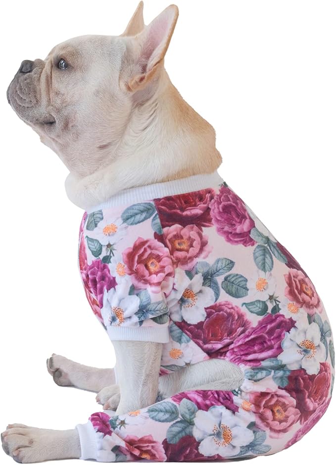 CuteBone Dog Pajamas Flower Puppy Clothes Soft Pjs Birthday Outfit Girl P178L Large