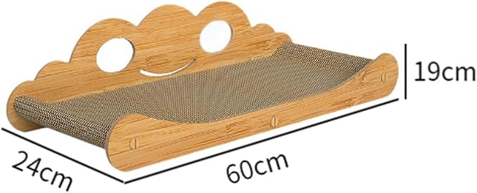 Corrugated Cardboard Cat Scratcher Couch Bed Cat Scratch Pad Luxury Pet Cat Lounge, L