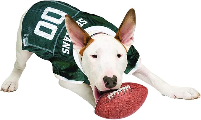 Pets First NCAA College Michigan State Spartans Mesh Jersey for DOGS & CATS, Medium. Licensed Dog Jersey with your Favorite Football/Basketball College Team