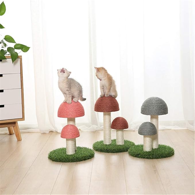 Cat Scratching Post Mushrooms Scratching Post Simulated Lawn Cat Climbing Frame Sisal Cat Scratcher Kittens Toy Home Furniture Protection