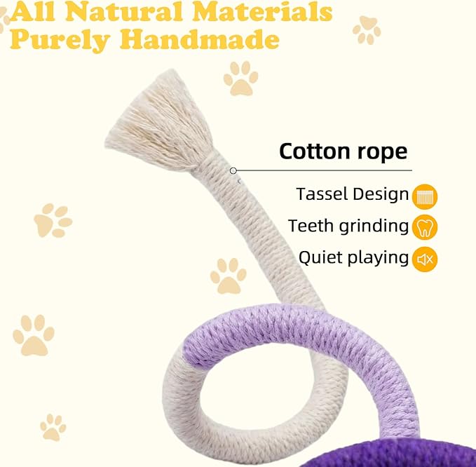 Leitee 100 Pcs Cat Storage Basket Gift Toys Set Cute Cotton Rope Basket, Fish Plush Mice Pet Bell Colorful Crinkle Balls Spring Toys Attract Cat to Swat, Hunt, Interactive for Pet(Basic,Grey,White)