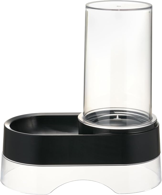 Richell: Elevated Gravity Water Dispenser - Black - Pet, Dogs & Cats, 1 Gallon Capacity Clear Tank, BPA-Free Plastic, Optional Height Stand
