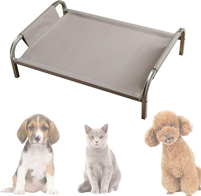 Elevated Cat Bed Pet Supplies Easy to Clean High Strength Cat Furniture Raised Pet Bed, Gray