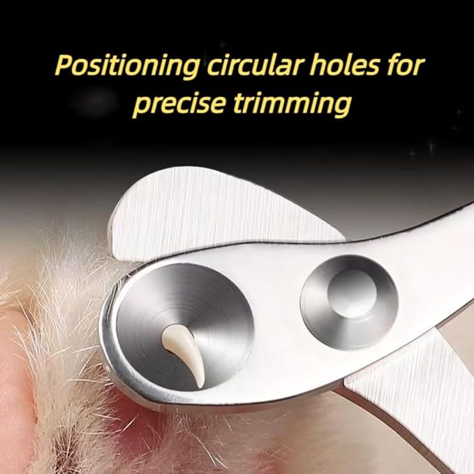 Cat Nail Clippers with Circular Cut Hole -Avoid Over Cutting Pet Nail Clippers -Sharp Angled Blade Professional Paw Trimmer Set for Novice Pet Families (Green)