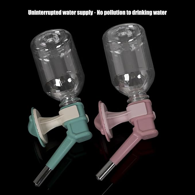 Automatic Flows Control Pet Drinking Fountain with Leakproof Spout Hanging Cage Water Feeder for Small Dog Cats Watering Wall Mounted Pet Drinking Bottle