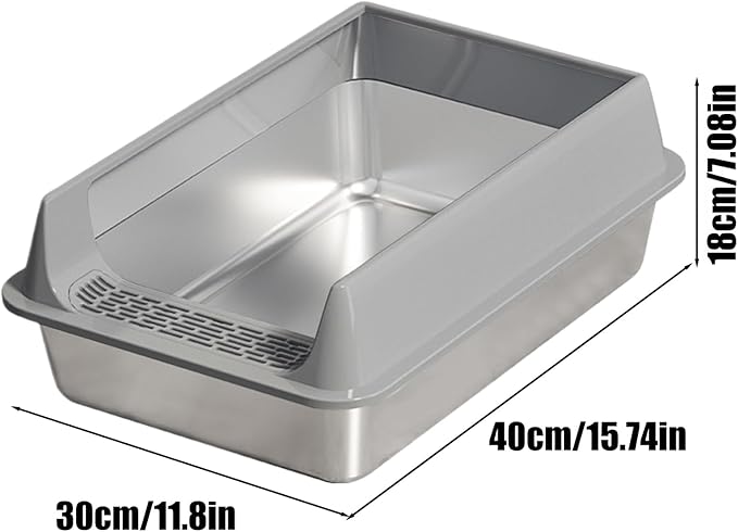 Cat Toilet - Thickened Pet Litter Box, Durablee Odor Control Design, Easy Cleaning with Matching Scoop, Anti-Splash High Wall Structure | Practical Indoor Outdoor Solution for Living Room Use