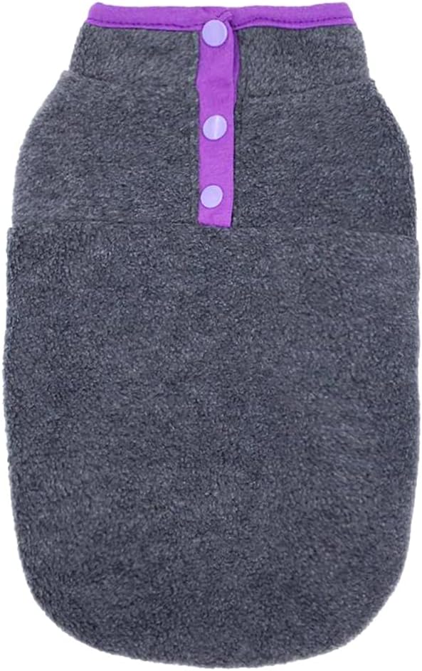 Dog Fleece Sweater, Soft Dog Vest Apparel Sleeveless Puppy Winter Cold Weather Clothes Doggie Jacket Pullover for Small Medium Dogs and Cats(Grey,XS)