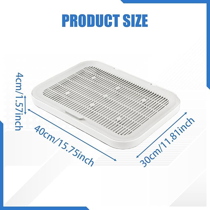 HouseVibe Cat Litter Mat with Double Layer Design, Litter Trapping Floor Mat for Cats, 15.75x11.81 Inch Reusable Waterproof Scatter Control Pad for Pet Supplies- Grey