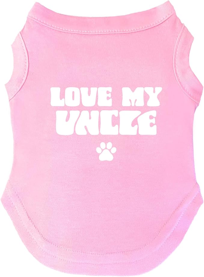 Love My Aunt Dog Tee Shirt | Sleeveless Breeds | Mother's Day | Aunt Gift | Best Auntie & Sister | Valentine's Day |Baby Pink, 4X-Large 1347