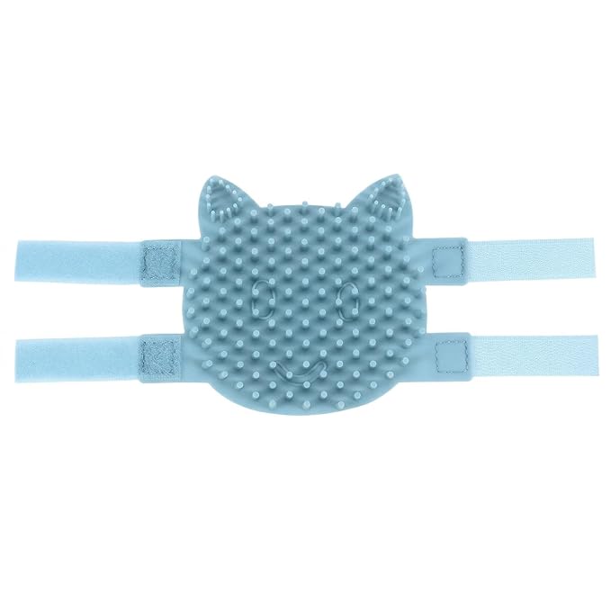 Milisten Cat Corner Self Massager Brush Silicone Pet Grooming Tool for Indoor Cats with Soft Bristles for Loose Hair Removal and Comfortable Massage on Walls and Furniture Corners