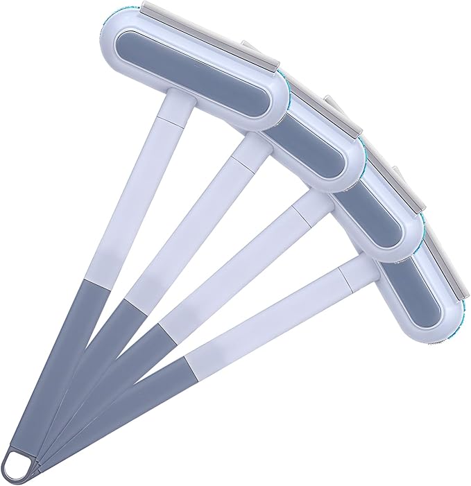 4 Pack Pet Hair Removal Tool, 2026 New 4 in 1 Dog Cat Hair Remover for Furniture, Reusable Pet Hairs Remover Brush with Extendable Handle, Multifunctional Fur Cleaner for Couch Carpets Bedding Clothes