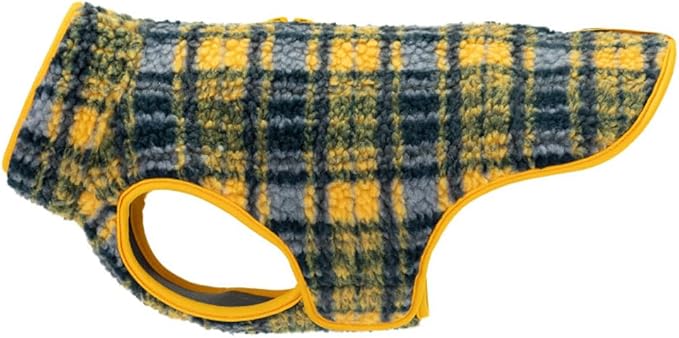 RC Pets Double-Layered, Adjustable Tundra Fleece | 20 Inches, Marigold Plaid