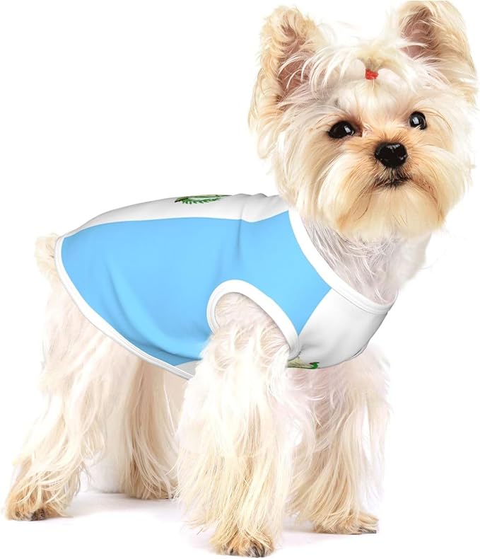 Guatemala Guatemalan Flag Dog Shirts Sleeveless Puppy Cotton T-Shirts Breathable Dog Clothes Pet Apparel Tank Top Pullover Doggy Sweatshirt Cozy Canine Wear for Small Dogs Cats Brown Large