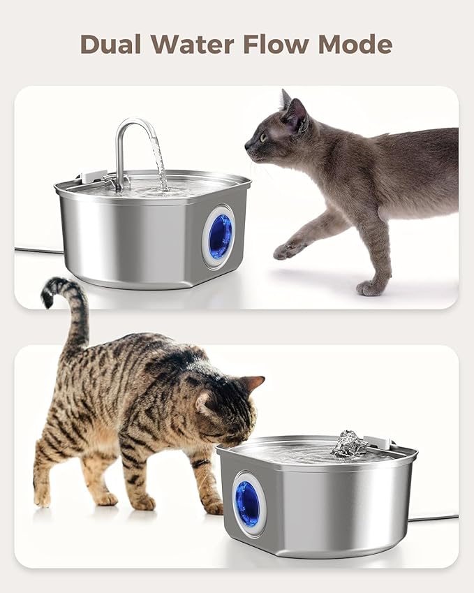 Vetiflow Water Bowl Original - Fresh Drinking Fountain for Dogs Cats,108oz/3.2L Automatic Dog Watering Dispenser Bowl - Pet Feeding & Watering Supplies - Water Level Window (3.2L)