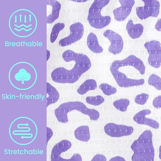 Sphynx Cat Shirt &Sun Hat Set, Breathable Stretchy Cat Clothes Suit, Soft Hairless Cats Shirt, Sleeveless Suit for Cats (Purple Leopard Pattern, Small) (Purple Leopard Pattern, S(2.5-3.5lbs))