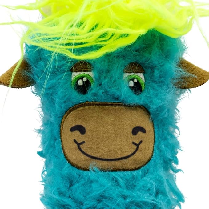 KONG Kickeroo Highland Cow Cat Toy – Plush Catnip Toy with Crinkle Sound & Fluffy Tail – Assorted Colors (2 Pack)