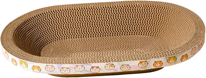 Oval Cardboard, er Bed, Cat Lounge Bed, for Rest Playing Sleeping, for Furniture Protection, Large