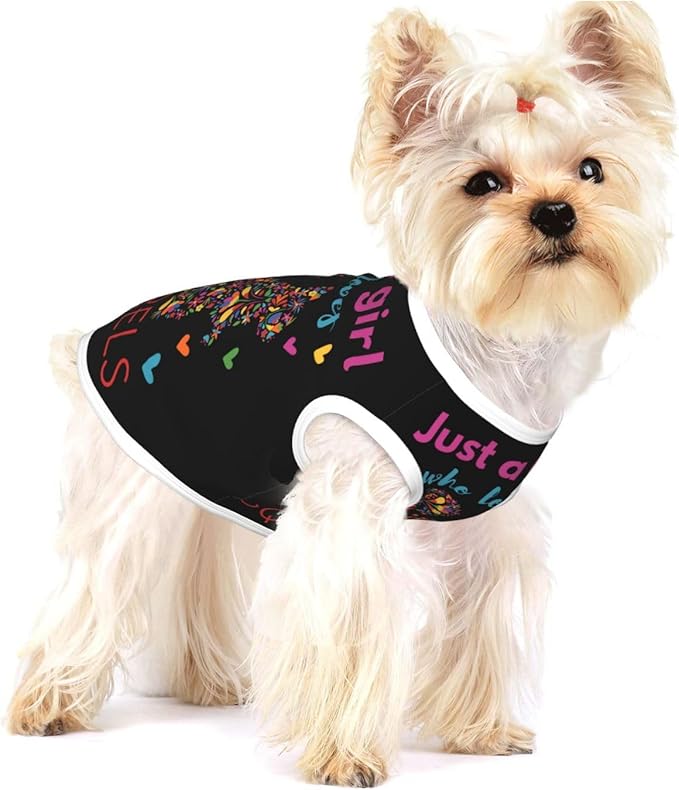 Just A Girl Who Loves Squirrels Dog Shirts Sleeveless Puppy Cotton T-Shirts Breathable Dog Clothes Pet Apparel Tank Pullover Doggy Sweatshirt Cozy Canine Wear for Small Dogs Cats Green Small