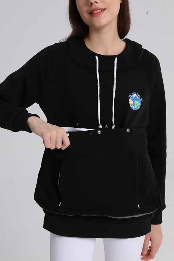 LINYUCHEN Cat Dog Carrier Hoodies – Puppy Kitten Carrying Sweatshirt Large Pet Pocket Pullover Top – Unisex Kangaroo Hoodies