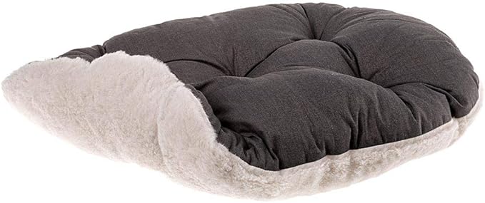 Ferplast Dog Bed Large Dog Cushion Washable Pet Mattress in Cotton with Soft Padding, 100 x 63 cm. Brown